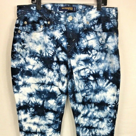 Levi's 524 Too Superlow Tie Dye Jeans sz 7 EUC - Picture 2 of 8